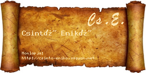Csintó Enikő névjegykártya